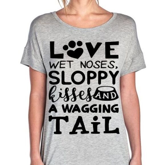 Love Wet Noses T Shirt - Picture 1 of 1